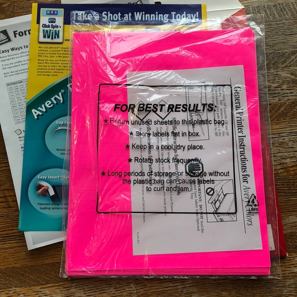 Avery neon labels. Laser 5970 - Picture 2 of 2